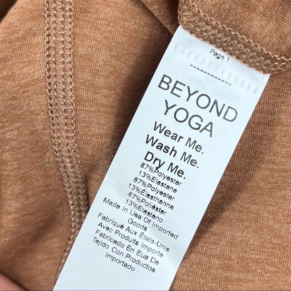 NWOT Beyond Yoga Uplevel Space Dye Midi Toffee Brown Stretch Jumpsuit Size M - Picture 6 of 8
